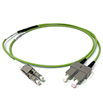 Custom Armored Indoor Plenum Rated Multimode 10/40/100/400 GIG OM5 50/125 Premium Duplex Fiber Optic Patch Cable with Corning® Glass - Made in the USA by QuickTreX®