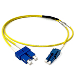 Custom Armored Indoor Plenum Rated Singlemode 9/125 Premium Duplex Fiber Optic Patch Cable with Corning® Glass - Made in the USA by QuickTreX®