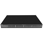 QuickTreX&reg; 48 Port Unmanaged Gigabit PoE Switch with 48 x GIG PoE RJ45 30/15.4W Ports, 2 x GIG SFP Ports, and Built-In 400W Power Supply  - RoHS Compliant