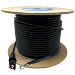 1 Fiber Singlemode HFOC OptiTap Preconnectorized Corning ALTOS Outdoor (OSP) Armored Direct Burial Rated Fiber Optic Cable Assembly with Weatherproof IP68 Rated Connectors - Custom Made in USA by QuickTreX®