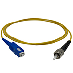 SC to ST Plenum Rated Singemode 9/125 Premium Custom Simplex Fiber Optic Patch Cable with Corning® Glass - Made USA by QuickTreX®