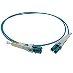 Custom Uniboot and Push-Pull Tab Plenum Rated Multimode 10/40/100 GIG OM4 50/125 Premium Duplex Fiber Optic Patch Cable with Corning® Glass - Made in the USA by QuickTreX®