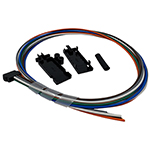 QuickTreX&reg; 6 Fiber (1 Meter) 2mm Diameter Fiber Optic Fan-Out / Breakout Kit - TIA Color Coded - Protects and Transitions 250um Bare Fiber to 2mm Buffer Tubes