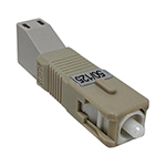 LC Female to SC Male Multimode OM3 / OM4 - 50/125 Simplex Fiber Optic Conversion Adapter by QuickTreX&reg;