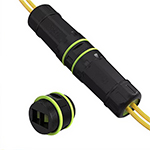 QuickTreX&reg; Premium Singlemode SC APC Duplex Outdoor Harsh Environment Waterproof IP68 Rated and High Performance PA66 Thermoplastic In-Line Fiber Optic Coupler - Compatible w/ 2 x 1.5 - 4.5 mm Cable OD