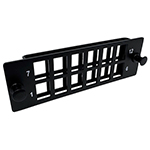 QuickTreX&reg; 12 Port Ultra High Density (UHD) Chassis SC Footprint Empty Fiber Optic Adapter Panel for Housing Non-Flanged Fiber Optic Adapters