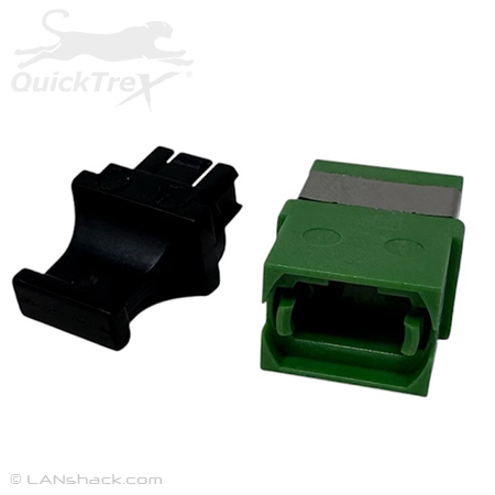 MPO/MTP® Singlemode APC Type B (Key Up to Key Up) Fiber Optic Coupler - Green by QuickTreX®