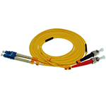 Stock 5 meter LC to ST Singlemode Duplex Fiber Optic Patch Cable