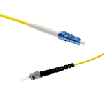 Stock 1 meter to LC UPC to ST UPC Singlemode Simplex Fiber Optic Patch Cable