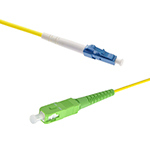 Stock 1 meter to LC UPC to SC APC Singlemode Simplex Fiber Optic Patch Cable