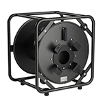 Schill SK 4812 Professional Stage Cable Reel w/ One Axle Bearing and One Outside Bearing, Auxiliary Spool w/ Velcro Strap, Feed-Through Hole for Cable Entry, Heavy Duty Hand Crank, and Pre-Tapped Holes for Optional Caster Wheels