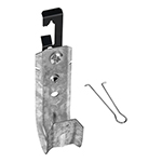 1 -  5/16 Inch Universal Galvanized Steel Batwing J-Hooks with Retaining Clips for Cable Support & Wire Management – 50 Pack