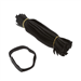 9 Inch Hook and Loop Cable Ties 1/2 Inch Wide Adjustable Reusable Nylon Wrap Straps Black 50 Pack