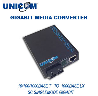 VELOCITY™ 10/100/1000BaseT to 1000BaseLX SC Singlemode Gigabit Converter