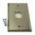 1 Port (1 Gang) Stainless Steel D-Series Wall Plate with Punch Hole for Mounting of D Size Chassis Connectors and Couplers