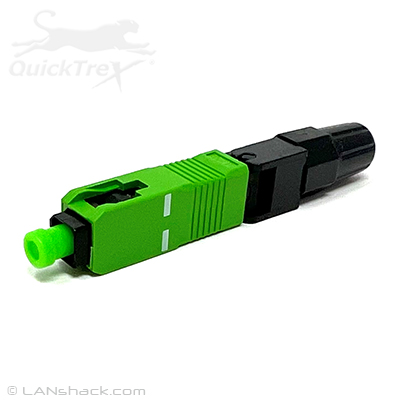 QuickTreX Singlemode SC APC Pre-Polished Simplex Fiber Optic Quick Connector