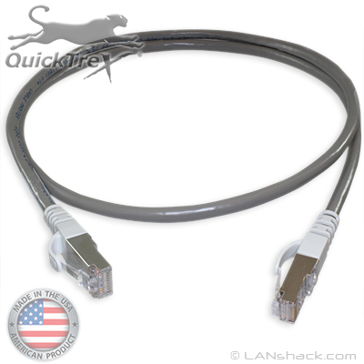 Cat 5E Shielded Premium Custom Ethernet Patch Cable - Made in the USA by QuickTreX®