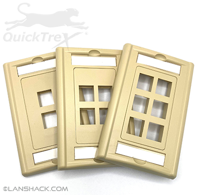 QuickTreX® Keystone Wallplate with Labeling Windows