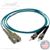 SC to ST Plenum Rated Multimode 10/40/100 GIG OM4 50/125 Premium Custom Duplex Fiber Optic Patch Cable with Corning® Glass - Made USA by QuickTreX®