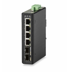4 Port Gigabit PoE+ Unmanaged Rugged Industrial (Extreme Temp) Network Switch with 2 Gigabit SFP Ports - I100 Series by Signamax
