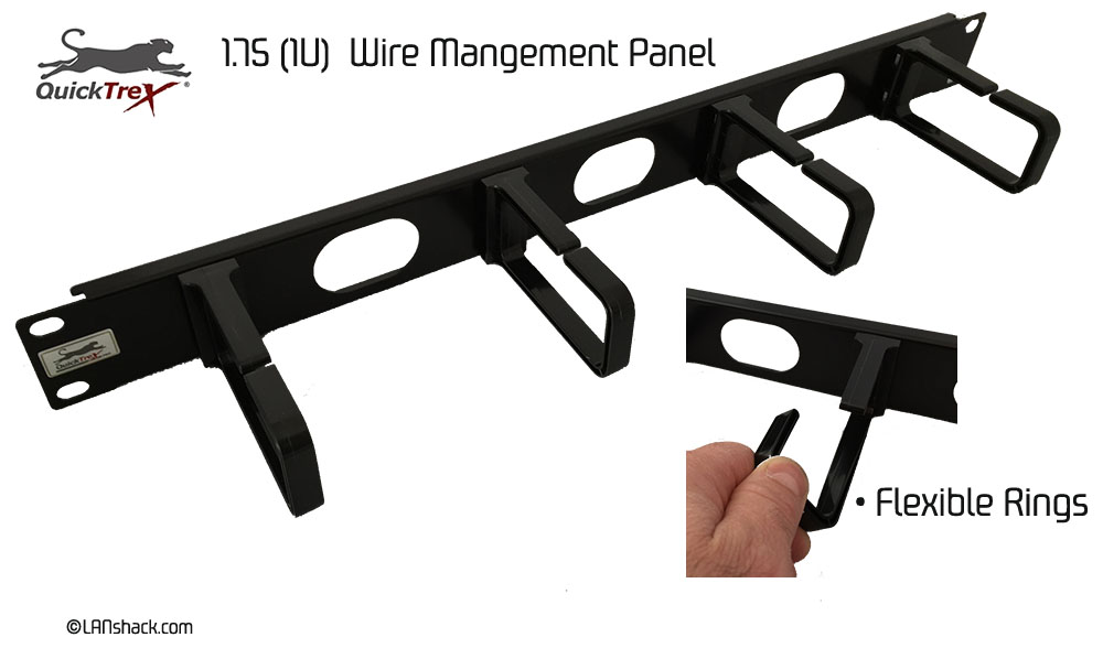 1.75" (1-U) Wire Management Panel 