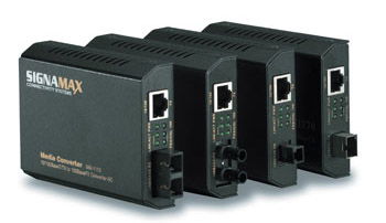 Signamax™ 1000BaseT to 1000BaseSX Media Converter, SC/MM 220 m Span on 62.5 μm Fiber / 550 m Span on 50 μm Fiber