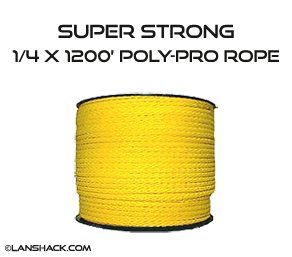 Polypropylene Pull Rope - 1200 feet x 1/4 inch