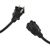 10 Ft Black Power Cord with NEMA 5-15P to 5-15R Connectors and 16/3 AWG Conductors (AC125V / 13A / 1625W) - RoHS Compliant and UL Approved