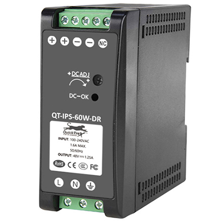 QuickTreX 60W / 48V Industrial DIN Rail Power Supply - RoHS Compliant