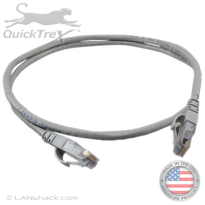 Cat 6E Premium Custom Ethernet Patch Cable - Made in the USA by QuickTreX®