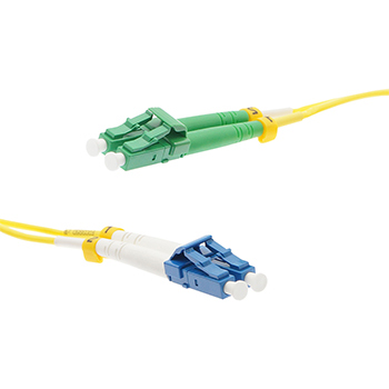 Stock 1 meter LC UPC to LC APC Singlemode Duplex Fiber Optic Patch Cable