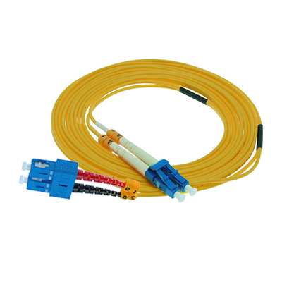 Stock 2 meter LC UPC to SC UPC Singlemode Duplex Fiber Optic Patch Cable