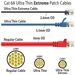 Cat 6A Ultra Thin Extreme Ethernet Patch Cable