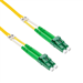 Stock 12 meter LC APC to LC APC Singlemode Duplex Fiber Optic Patch Cable