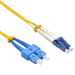 Stock 25 meter LC UPC to SC UPC Singlemode Duplex Fiber Optic Patch Cable