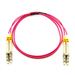 Stock 7 meter LC to LC 50/125 OM4, 10/40/100 GIG Multimode Duplex Patch Cable - Violet