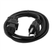 6 Ft Black Power Cord with NEMA 5-15P to IEC C-13 Connectors and 18/3 AWG Conductors (AC125V / 10A / 1250W) - RoHS Compliant and UL/CSA Approved