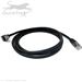 1 Meter (3.28 Ft) Cat 6A 90 Degree to Standard 180 Degree Stock Ethernet Patch Cable, Black