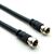 12 FT RG6 F-Type Coaxial Cable w/ Nickel Plated Screw-On Connectors - Black 