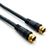 3 FT RG6 F-Type Coaxial Cable w/ Gold Plated Screw-On Connectors - Black 