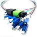 Closeup of Uncapped Male MPO Male and LC UPC Connector