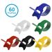 4 Inch Hook and Loop Cable Ties 1/2 Inch Wide Adjustable Reusable Nylon Wrap Straps Assorted Colors 60 Pack