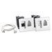 Recessed Pro-Power Kit with Straight Blade Inlet With 6Ft Cord White