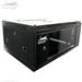QuickTreX&reg; Fixed Wall Mount 4U Network / Server Cabinet with Strengthened Glass Door - 19 Inch Wide and 17 Inch Depth - 10-32 Tapped and M6 Cage Nut Rails