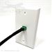 MTP Singlemode Keystone Coupler in 1 Port Wall Jack with Cable Inserted