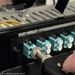 Inspecting LC Multimode OM4 Fiber Optic Adapter