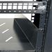Example of 10-32 Screws Attaching Keystone Panel and Shelf to Network Rack