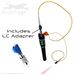 Shown Putting Light on a Singlemode LC to LC Simplex Patch Cable w/ Included LC Adapter