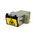 SC Simplex Multimode Multimode OM1 - 6.5/125 Fiber Optic Coupler with Flange and Hinged Spring-Loaded Dust Cover Door - Beige