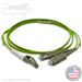 LC to SC Plenum Rated Multimode 10/40/100/400 GIG OM5 50/125 Premium Custom Duplex Fiber Optic Patch Cable with Corning® Glass - Made in the USA by QuickTreX®